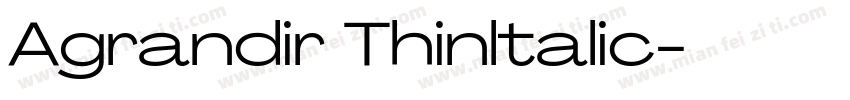 Agrandir Thinltalic字体转换